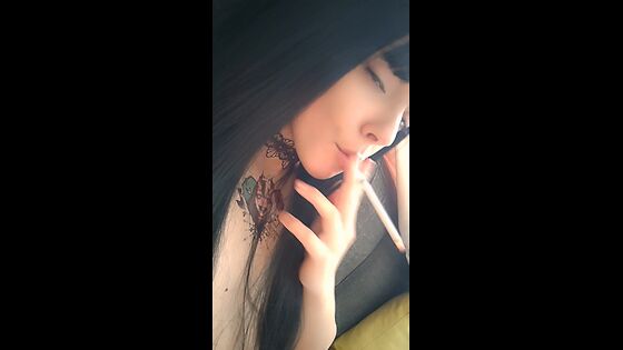 alt girl anime smoking
