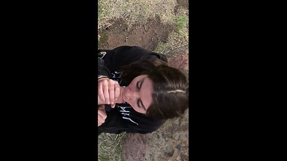 outdoor blowjob green hoodie