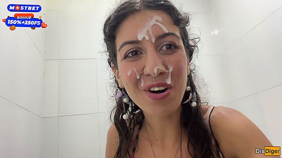 huge cum cumshot in public