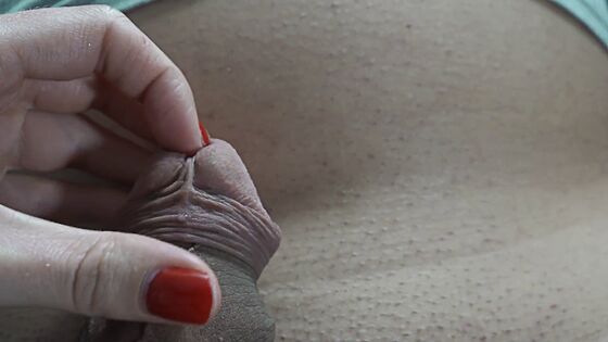 homemade handjob finger in peehole