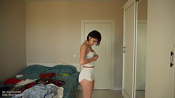cute nude in skirt
