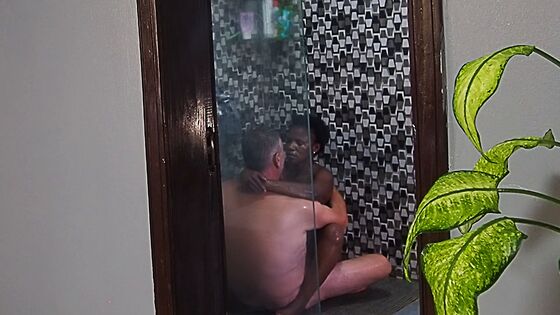 old man eating pussy shower girl wash pussy
