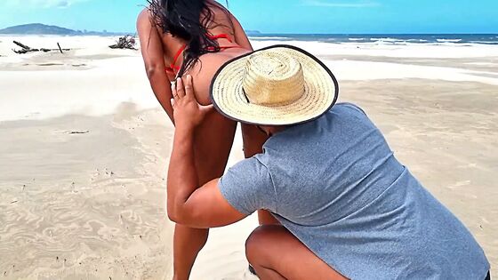nano bikini teasing on a nudist beach porn videos